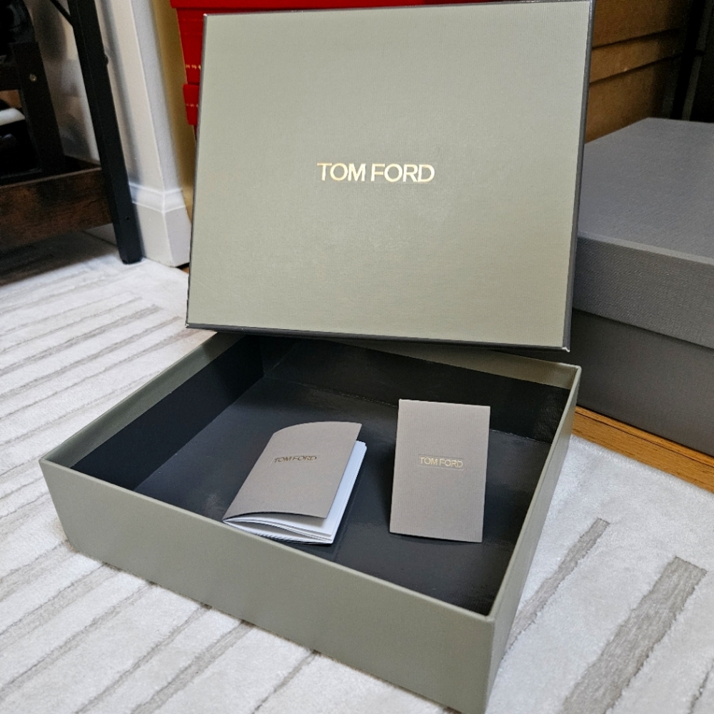 Tom Ford empty purse box with booklet